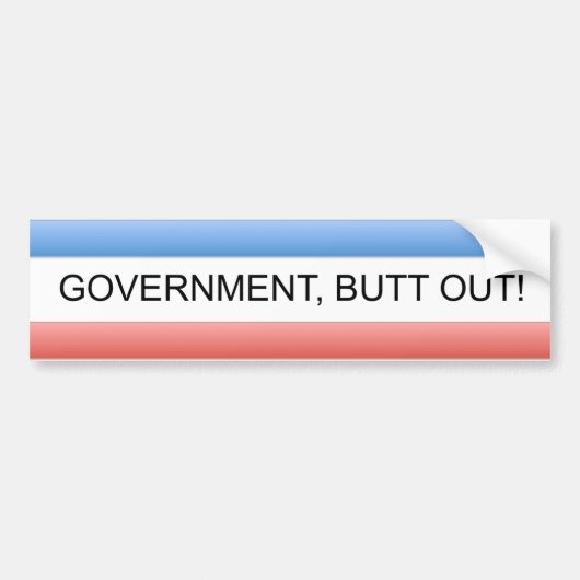 Officiële regering, maar geen Bumpersticker (Voorkant)