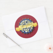 Officiële reportage ronde sticker (Envelop)