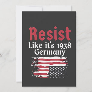 Officiële Resist Like It's 1938 Duitsland Resist Bedankkaart