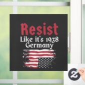 Officiële Resist Like It's 1938 Duitsland Resist Raamsticker (Huis)