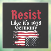 Officiële Resist Like It's 1938 Duitsland Resist Raamsticker (Vel 3)