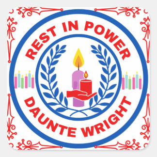 Officiële Rest Power Daunte Wright Collectie 2 Vierkante Sticker