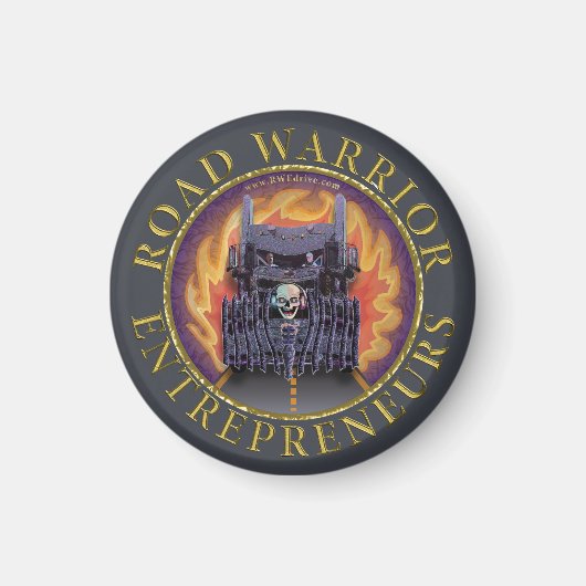 Officiële Road Warrior Ondernemers Logo Magneet (Voorkant)