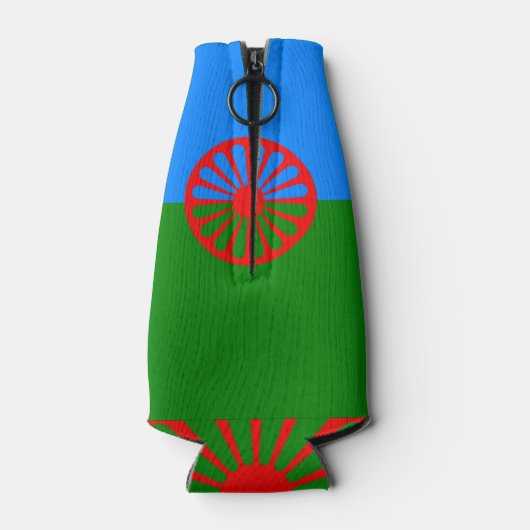 Officiële roma-zigeunervlag flessenkoeler flesjeskoeler (Achterkant)