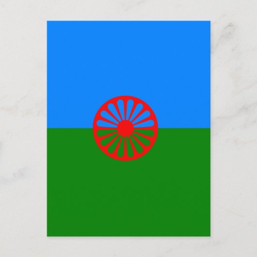 Officiële Romaanse zigeunervlag Briefkaart (Voorkant)
