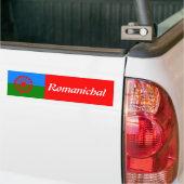 Officiële Romaanse zigeunervlag Bumpersticker (Op Truck)