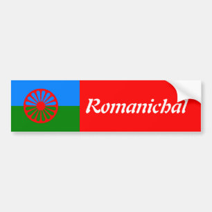 Officiële Romaanse zigeunervlag Bumpersticker