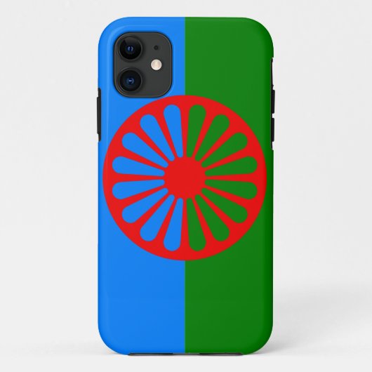 Officiële Romaanse zigeunervlag Case-Mate iPhone Case (Achterkant)