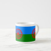 Officiële Romaanse zigeunervlag Espresso Cup Espresso Kop (Voorkant rechts)