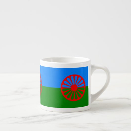 Officiële Romaanse zigeunervlag Espresso Cup Espresso Kop (Rechts)