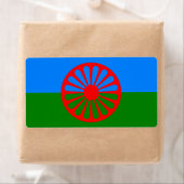 Officiële Romaanse zigeunervlag Etiket (Insitu)