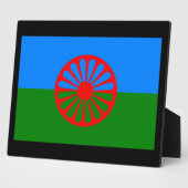 Officiële Romaanse zigeunervlag Fotoplaat (Zijkant)
