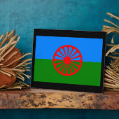 Officiële Romaanse zigeunervlag Fotoplaat (Zijkant)