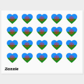 Officiële Romaanse zigeunervlag Hart Sticker (Vel)