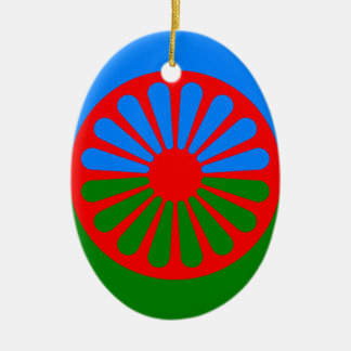 Officiële Romaanse zigeunervlag Keramisch Ornament