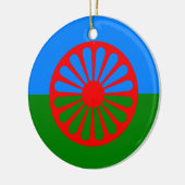 Officiële Romaanse zigeunervlag Keramisch Ornament (Links)