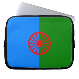 Officiële Romaanse zigeunervlag Laptop Sleeve
