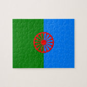 Officiële Romaanse zigeunervlag Legpuzzel (Horizontaal)