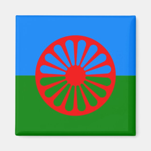 Officiële Romaanse zigeunervlag Magneet (Voorkant)