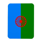 Officiële Romaanse zigeunervlag Magneet (Verticaal)