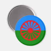 Officiële Romaanse zigeunervlag Magneet (Voorkant / Achterkant)