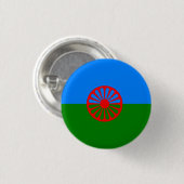 Officiële Romaanse zigeunervlag Ronde Button 3,2 Cm (Voorkant /achterkant)