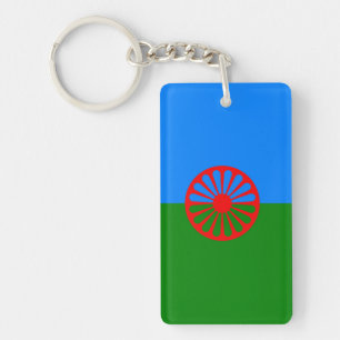 Officiële Romaanse zigeunervlag Sleutelhanger