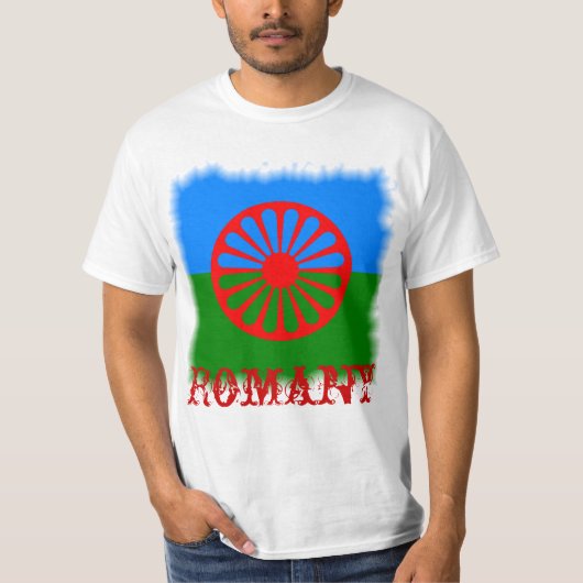Officiële Romaanse zigeunervlag T-shirt (Voorkant)