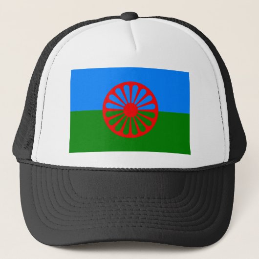 Officiële Romaanse zigeunervlag Trucker Pet (Voorkant)