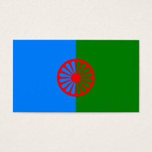 Officiële Romaanse zigeunervlag Visitekaartje