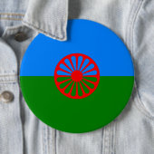 Officiële Romany gypsy vlag Pinback Button (In situ)