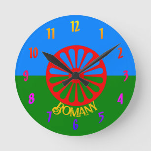 Officiële Romany gypsy vlag Ronde Klok