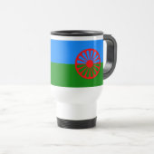 Officiële Romany gypsy vlag Travel Mug Reisbeker (Voorkant rechts)