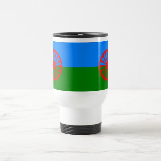 Officiële Romany gypsy vlag Travel Mug Reisbeker (Center)