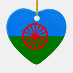 Officiële Romany zigeuner vlag Keramische Versieri Keramisch Ornament