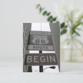 Officiële Route 66 begint teken Briefkaart (Staand voorkant)