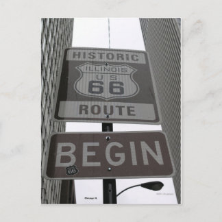 Officiële Route 66 begint teken Briefkaart