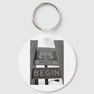 Officiële Route 66 begint teken Sleutelhanger