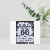 Officiële route 66 eindteken santa monica briefkaart (Staand voorkant)