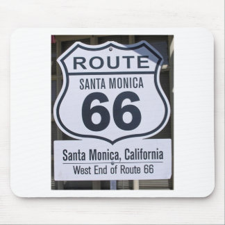 Officiële route 66 eindteken santa monica muismat