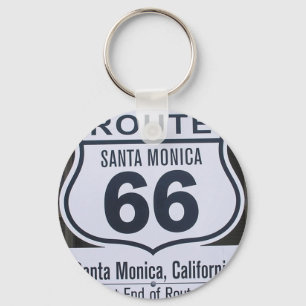 Officiële route 66 eindteken santa monica sleutelhanger