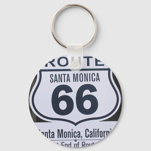 Officiële route 66 eindteken santa monica sleutelhanger (Voorkant)