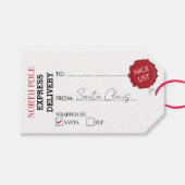 Officiële Santa Claus Gift Cadeau uit Noordpool Cadeaulabel (Voorkant (Horizontaal))