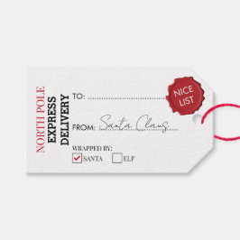 Officiële Santa Claus Gift Cadeau uit Noordpool Cadeaulabel