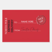 Officiële Santa Claus Gift Cadeau uit Noordpool Inpakpapier Vel (Voorkant 3)