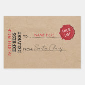Officiële Santa Claus Gift Cadeau uit Noordpool Inpakpapier Vel (Voorkant 2)