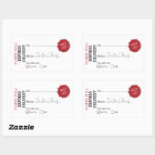 Officiële Santa Claus Gift Cadeau uit Noordpool Rechthoekige Sticker (Vel)