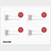 Officiële Santa Claus Gift Cadeau uit Noordpool Rechthoekige Sticker (Vel)