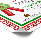 Officiële Santa Claus Nice-lijst Poster (Hoek)