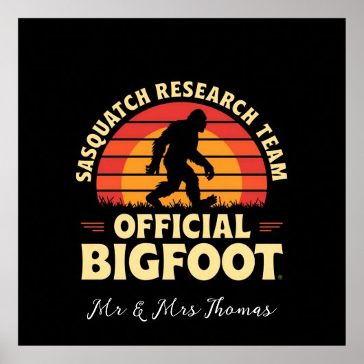Officiële Sasquatch onderzoeksteam: Bigfoot Hunter Poster (Voorkant)